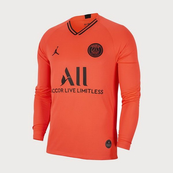 Camiseta Paris Saint Germain 2ª Kit ML 2019 2020 Naranja